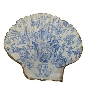 Blue Flowery Seashell