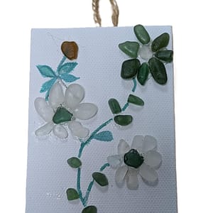 Sea Glass Flowery with Stand