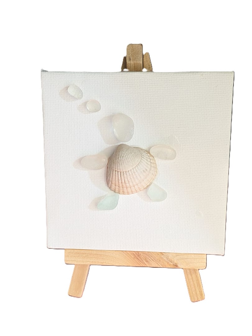 Small Sea Glass Art - Turtle